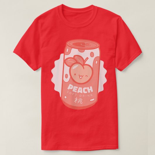 Vaporwave Eutique Japan桃ソーダ缶アニメ大田 Tシャツ (デザイン正面)