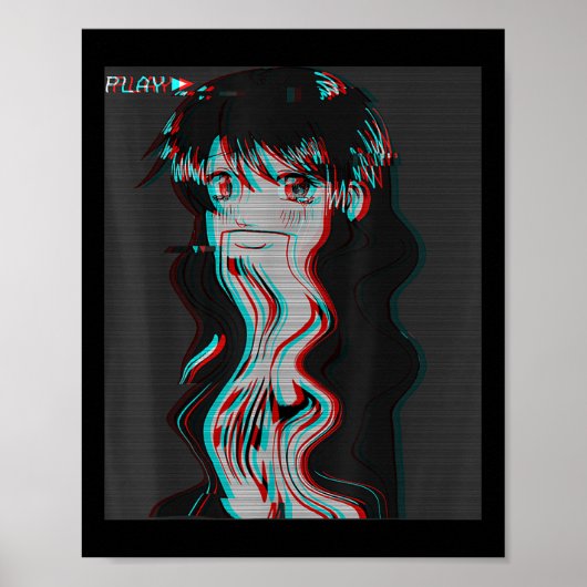 Vaporwave Eutique Sad Anime GirlレトロEboy Egir ポスター (正面)