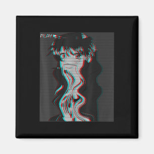 Vaporwave Eutique Sad Anime GirlレトロEboy Egir マグネット