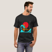 Vaporwave Eutistic Japanゴールデンゲートブリッジ Tシャツ (正面フル)