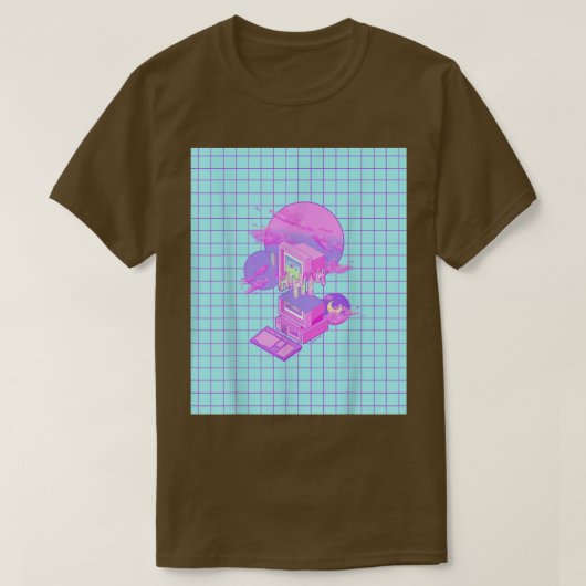 Vaporwave Eutistic Lofi Oututun Synthwave 80s Retr Tシャツ (デザイン正面)