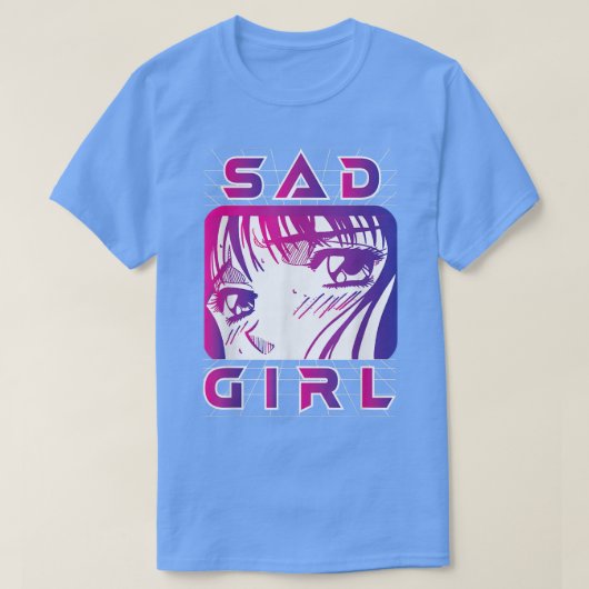 Vaporwave Eutitic Sad GirlレトロEboy Egirl Anim Tシャツ (デザイン正面)