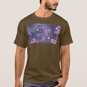 Vaporwave Japanスタイル日本のさくらんぼ咲 Tシャツ