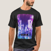 Vaporwave Japan通りファッション東京シティラッシュ Tシャツ (正面)