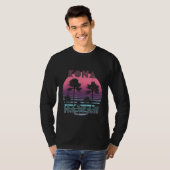 Vaporwave Kona Hawaii Sunset Sun Surf Throwback Re Tシャツ (正面フル)