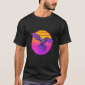 Vaporwave Macaw Parrot Tropical Bird Birdwatching Tシャツ (正面)