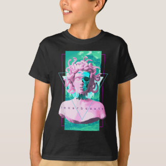 Vaporwave Medusaスカル美学R像 Tシャツ
