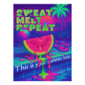 Vaporwave Neon 80s熱帯熱 ポスター (正面)