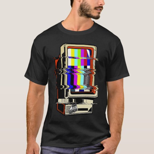 Vaporwave No Signal Television Off Air Glitch Comp Tシャツ (正面)