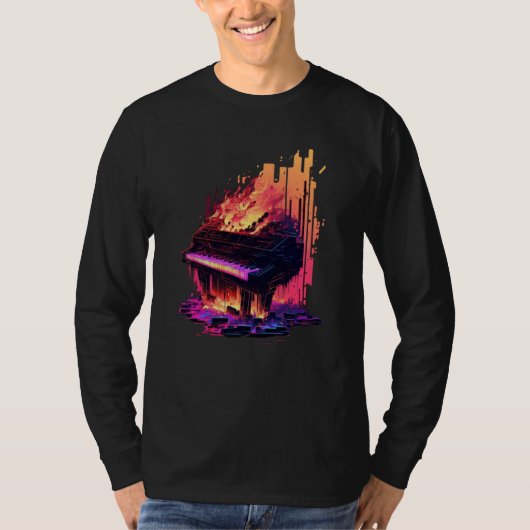 Vaporwave Piano Tシャツ (正面)
