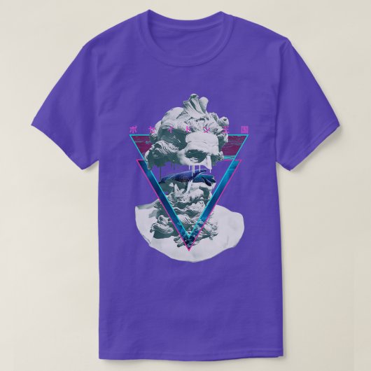 Vaporwave Poseiden像バストレトロ80sキングOf T Tシャツ (デザイン正面)