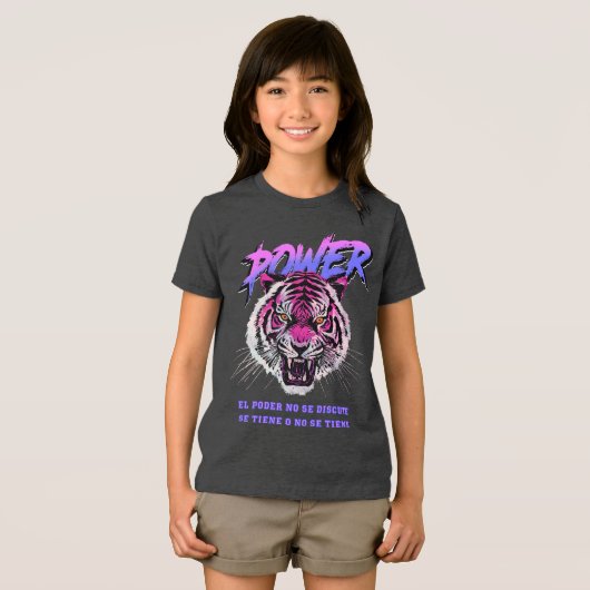 Vaporwave Powerの哲学 トライブレンドＴシャツ (正面全面)