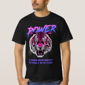 Vaporwave Powerの哲学 Tシャツ (正面)