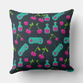 Vaporwave Retro Pixel Gaming Controller  クッション (裏面)