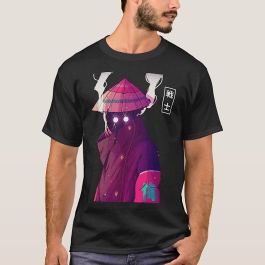 Vaporwave Samurai Warrior New Urban Japanese Style Tシャツ (正面)