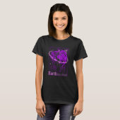Vaporwave Save Planet Earth Environment Earth Day Tシャツ (正面フル)