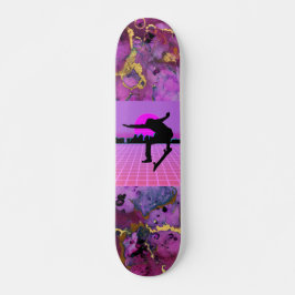 Vaporwave Skateboarder 7 3/4"スケートボードデッキ スケートボード