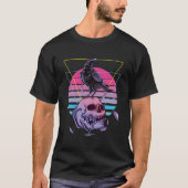 Vaporwave Skull And Crow Aesthetic Pastel Goth Tシャツ (正面)