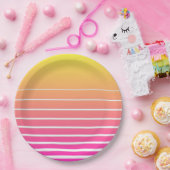 Vaporwave Sun ペーパープレート (パーティー)