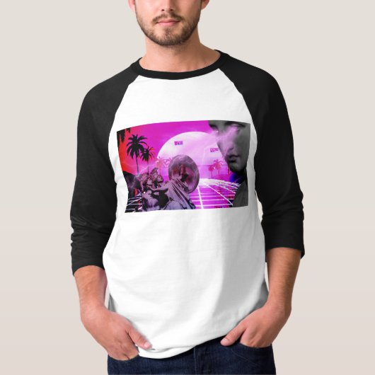 Vaporwave Synthwave レトロ ヴィンテージ 80年代 Tシャツ (正面)
