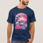 Vaporwave Synthwave 80's Japan 日本の 素晴らし Wave Tシャツ (正面)