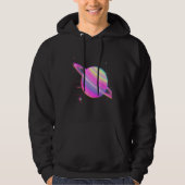 Vaporwave Synthwave Glitch Saturn 80s 90s Y2K Aest パーカ (正面)