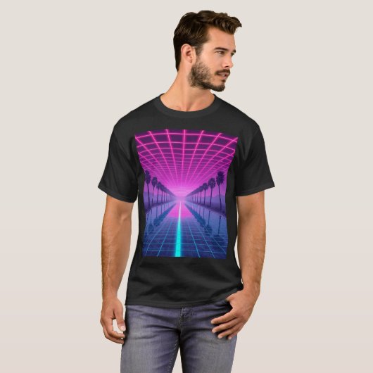 "Vaporwave Tシャツ", "レトロ80年代Tee", "シンセウェーブA Tシャツ (正面フル)