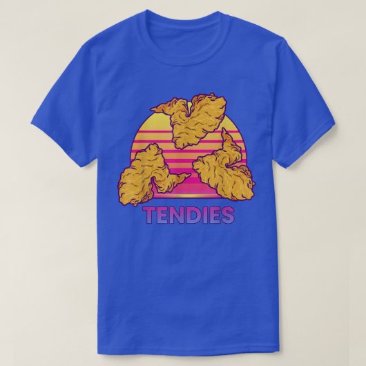 Vaporwave Tendies Chicken Tenders 日本の Kanji Tシャツ (デザイン正面)