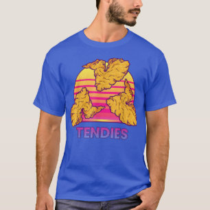 Vaporwave Tendies Chicken Tenders 日本の Kanji Tシャツ