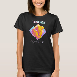 Vaporwave Tendies Chicken Tenders 日本の Kanji Tシャツ