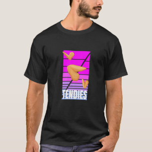 Vaporwave Tendies Chicken Tenders 日本の Kanji Tシャツ