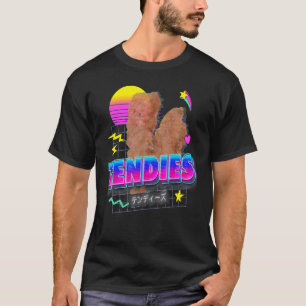 Vaporwave Tendies Chicken Tenders 日本の Kanji Tシャツ