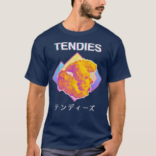 Vaporwave Tendies Chicken Tenders 日本の Kanji Tシャツ