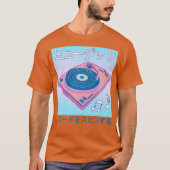 Vaporwave Vinyl Record Synthwave 80s Pastel DJ Tシャツ (正面)