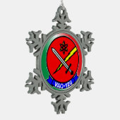 VAQ-129ピュータークリスマスオーナメント スノーフレークピューターオーナメント (左)