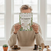 Vaquerito en Camino Spanish cowboy baby shower 招待状