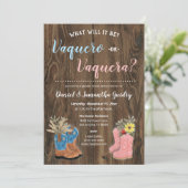 Vaquero/Vaqueraブーティダークウッド性別リビール 招待状 (スタンド正面)