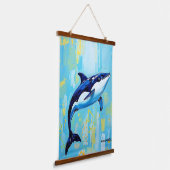 Vaquita Wall Art – Endangered Marine Porpoise 吊り下げ型タペストリー (傾斜あり)