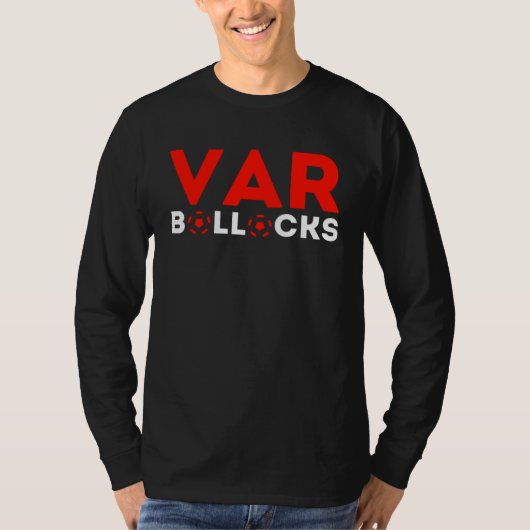 VAR [Censored] Red Football Soccer Television Tシャツ (正面)