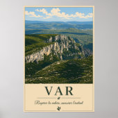 Var Provence Rocky Cliffs Vintage ポスター (正面)