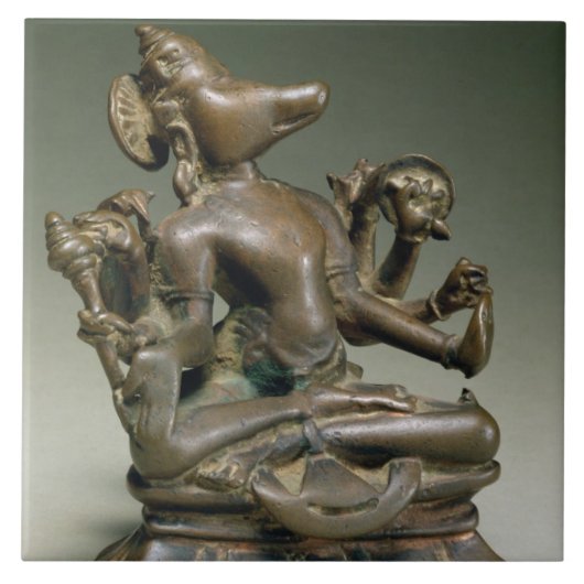 Varaha、Gurjara Pratihara、タミル・ナードゥ州(青銅) タイル (正面)