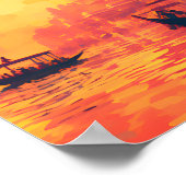 Varanasiインドのミスティーク壁画ポスター ポスター (角)