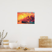 Varanasiインドのミスティーク壁画ポスター ポスター (キッチン)