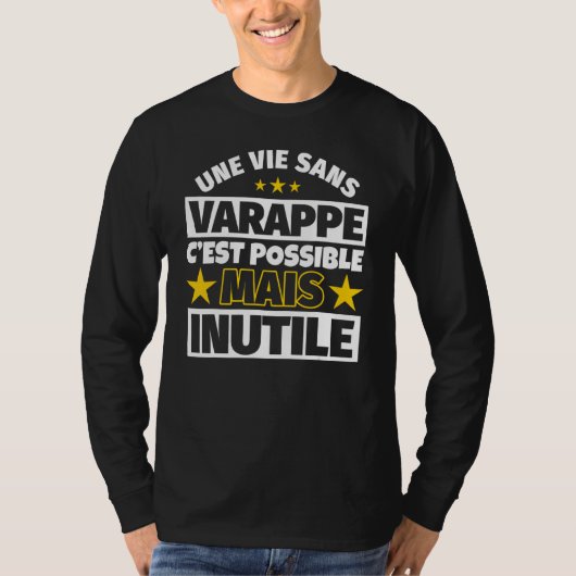 Varappe Tableloth Varappeのない生活はポシである Tシャツ (正面)