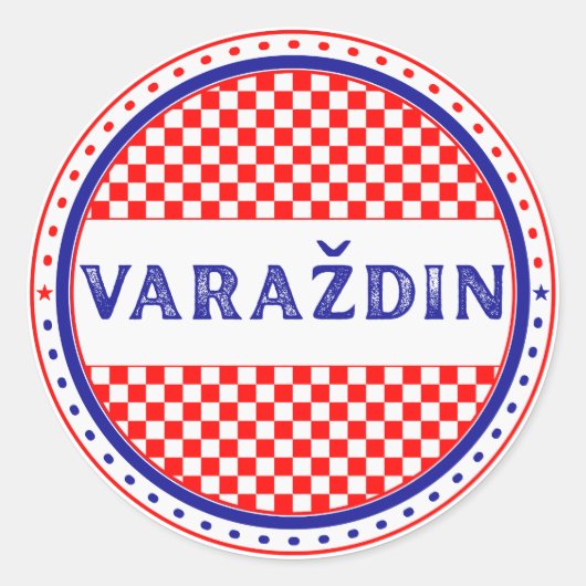 Varaždin City Pride Emblem – Croatian Identity ラウンドシール (正面)