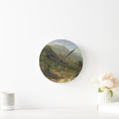 Varennaの湖Como、イタリア1861年のオリーブ畑(o ラウンド壁時計 (ホーム)