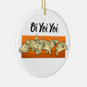 Varenyky Perogiesの陶磁器のクリスマスツリーのオーナメント セラミックオーナメント (右)