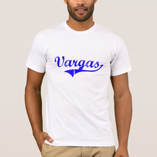 Vargasの姓のクラシックなスタイル Tシャツ (正面)