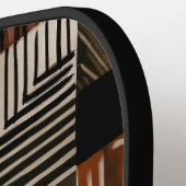 Variations of African motifs in earth tones ピックルボールラケット (左詳細)