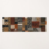 Variations of African motifs in earth tones ヨガマット (正面(横))